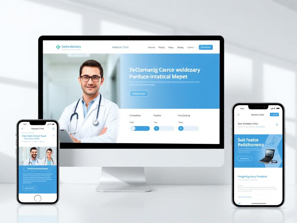 Doctor clinic website design with appointment booking interface